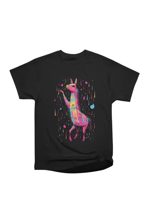 Neon Llama Funky Dancer T-Shirt Tee Gift For Him Merch For Her Apparel For Friend