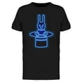 thumbnail image 1 of Neon Magician Hat And Rabbit T-Shirt Men -Image by Shutterstock, Male Medium, 1 of 2