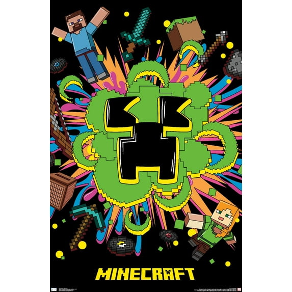 Neon - Minecraft Neon Wall Poster,