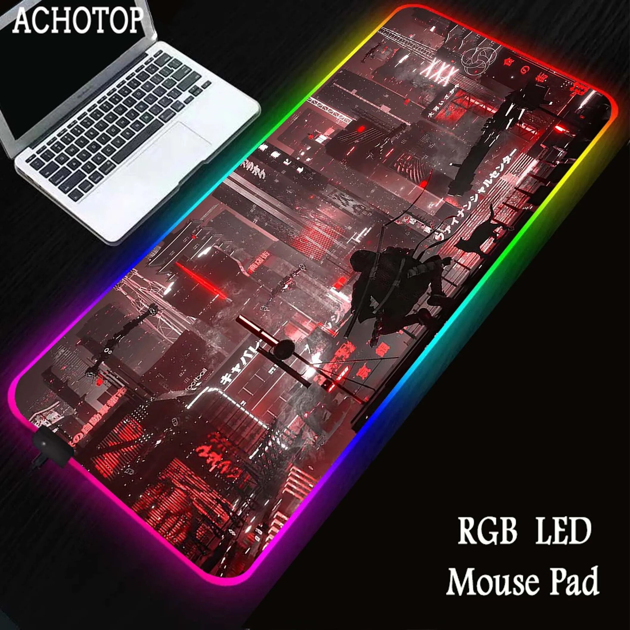 Neon Mousepad RGB Backlit Mouse Pad Locked Edge Mouse Mat mm Antislip