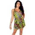 thumbnail image 1 of Neon Multicolored A-Frame Dress with Zebra, Cheetah, and Leopard Prints - Short, Stretchy, and Stylish Above-The-Knee Fit, 1 of 4