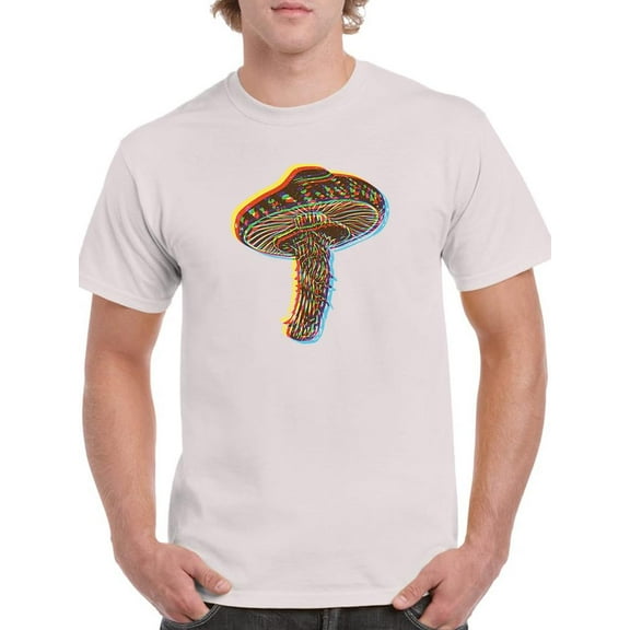 Neon Mushroom T-Shirt Men -Image by Shutterstock, Male 3X-Large