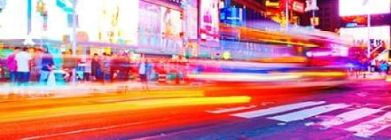 Neon NYC Panel Canvas Art - Susan Bryant (24X48)