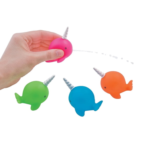Neon Narwhal Squirts - Party Favors - 12 Pieces