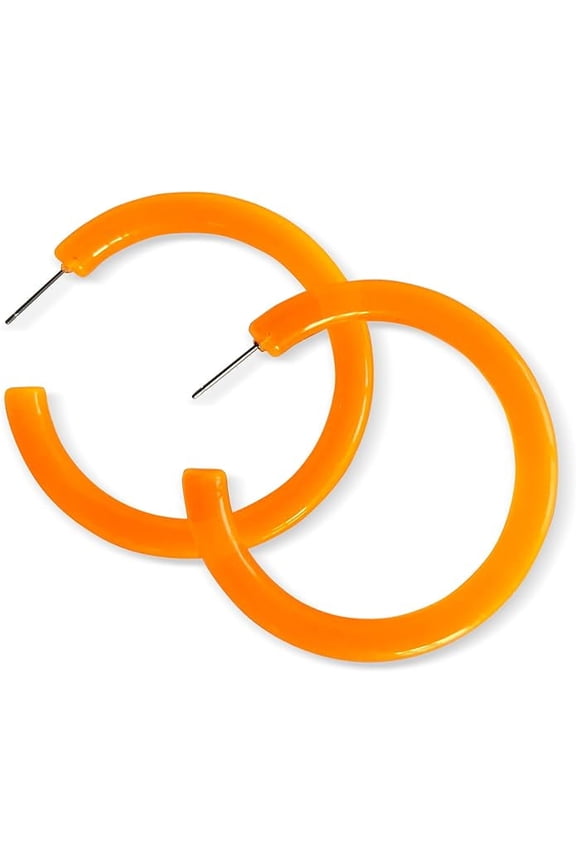 Colored Opaque Circular Hoop Earrings