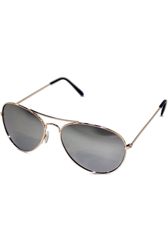 Kid Size Aviator Sunglasses with Silver Mirror Lens