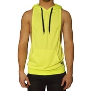 Neon Nation Muscle Cut Athletic Bodybuilder Stringer Tank Top Hoodie X-Large, Neon Yellow