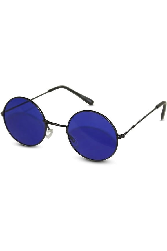 Round Circular Party Retro Hippie Sunglasses with Colored Lens