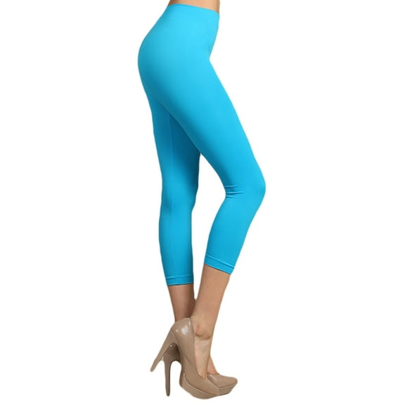 Neon Nation Solid Color Seamless Capri Leggings