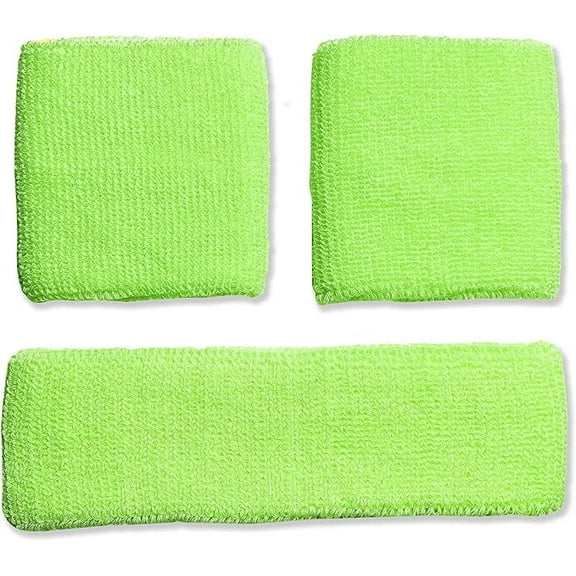 Neon Nation Sweatband Combo Pack - Two Wristbands and One Headband