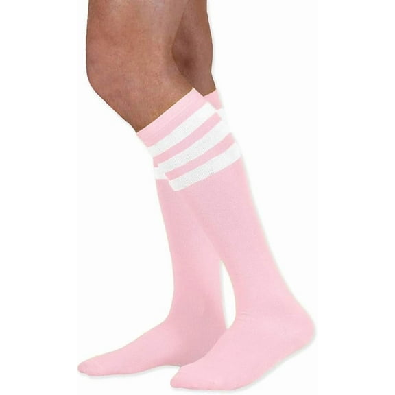 Neon Nation Unisex Adult Size Colored Knee High Sock with Various Color Stripes