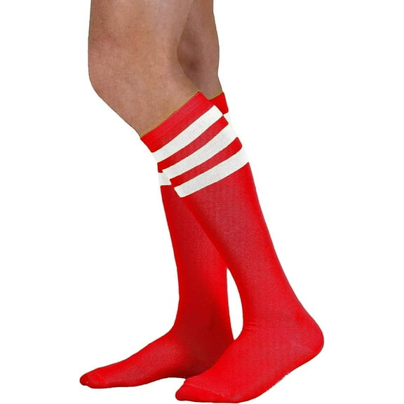Neon Nation Unisex Adult Size Colored Knee High Sock with Various Color Stripes