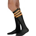 thumbnail image 1 of Neon Nation Unisex Black Knee High Tube Sock with Various Colored Stripes, 1 of 1