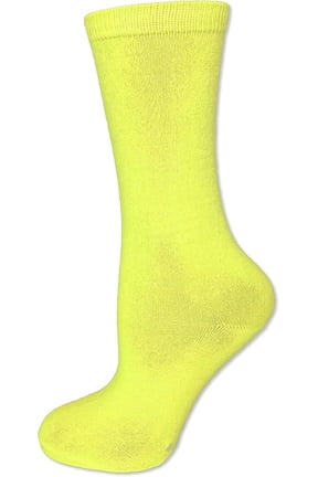 Unisex Solid Color Mid Calf High Neon Sock with No Stripes