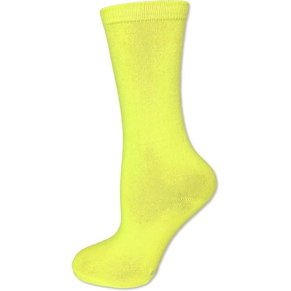 Neon Nation Unisex Solid Color Mid Calf High Neon Sock with No Stripes