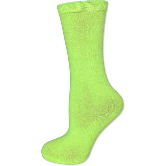 Neon Nation Unisex Solid Color Mid Calf High Neon Sock with No Stripes