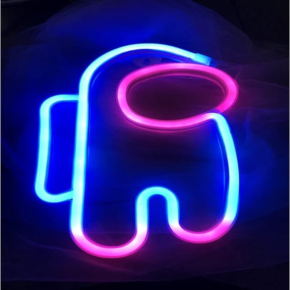 Neon Night Light, LED Neon Signs Night Light Astronaut Neon Lights Neon Lights for Kids Bedroom Battery USB Operated