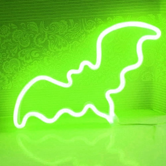 Neon Night Light, LED Neon Signs Night Light Bat Neon Lights Neon Lights for Kids Bedroom Battery USB Operated