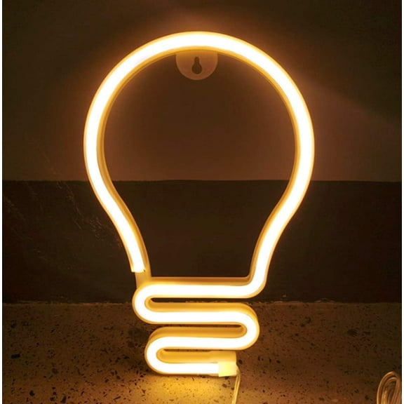 Neon Night Light, LED Neon Signs Night Light Bulb Neon Lights Neon Lights for Kids Bedroom Battery USB Operated