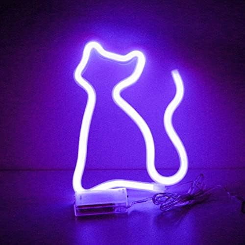 Neon Night Light, LED Neon Signs Night Light Cat Neon Lights Neon ...