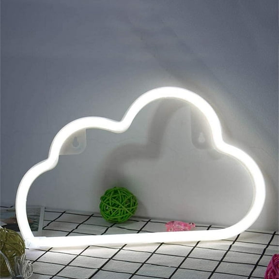 Neon Night Light, LED Neon Signs Night Light Cloud Neon Lights Neon Lights for Kids Bedroom Battery USB Operated