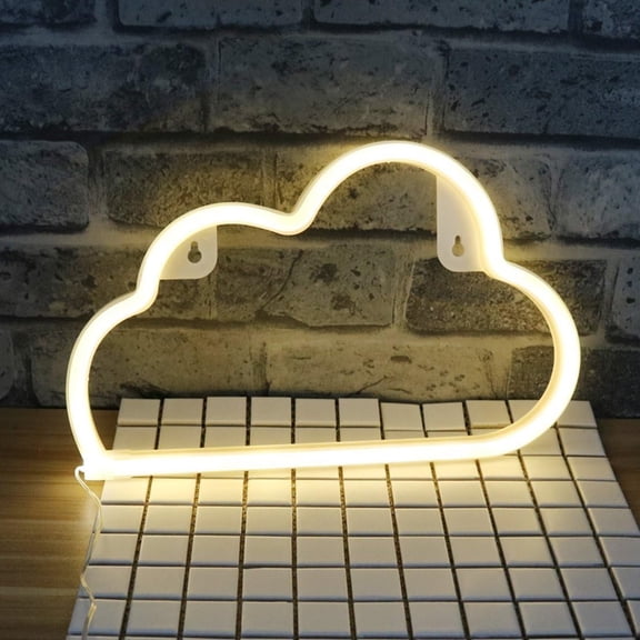 Neon Night Light, LED Neon Signs Night Light Cloud Neon Lights Neon Lights for Kids Bedroom Battery USB Operated