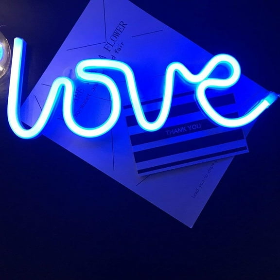 Neon Night Light, LED Neon Signs Night Light Love Neon Lights Neon Lights for Kids Bedroom Battery USB Operated