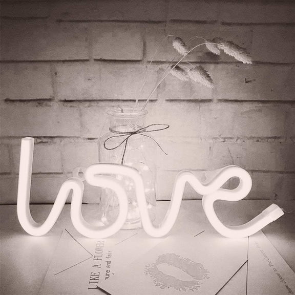 Neon Night Light, LED Neon Signs Night Light Love Neon Lights Neon Lights for Kids Bedroom Battery USB Operated