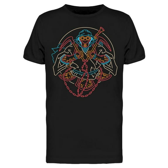 Neon Ninja T-Shirt Men -Image by Shutterstock, Male Large