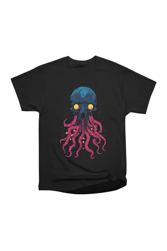 Neon Octopus T-Shirt Tee Gift For Him Merch For Her Apparel For Friend