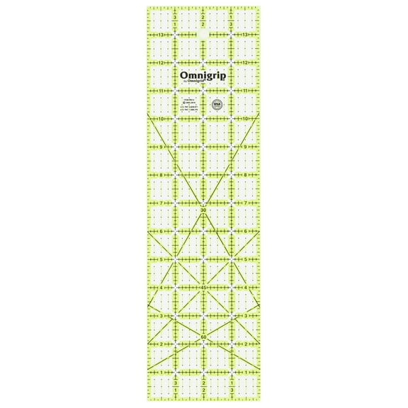 Neon Omnigrip 4" x 14" Non-Slip Ruler, Rectangle Quilter's Ruler by Omnigrid