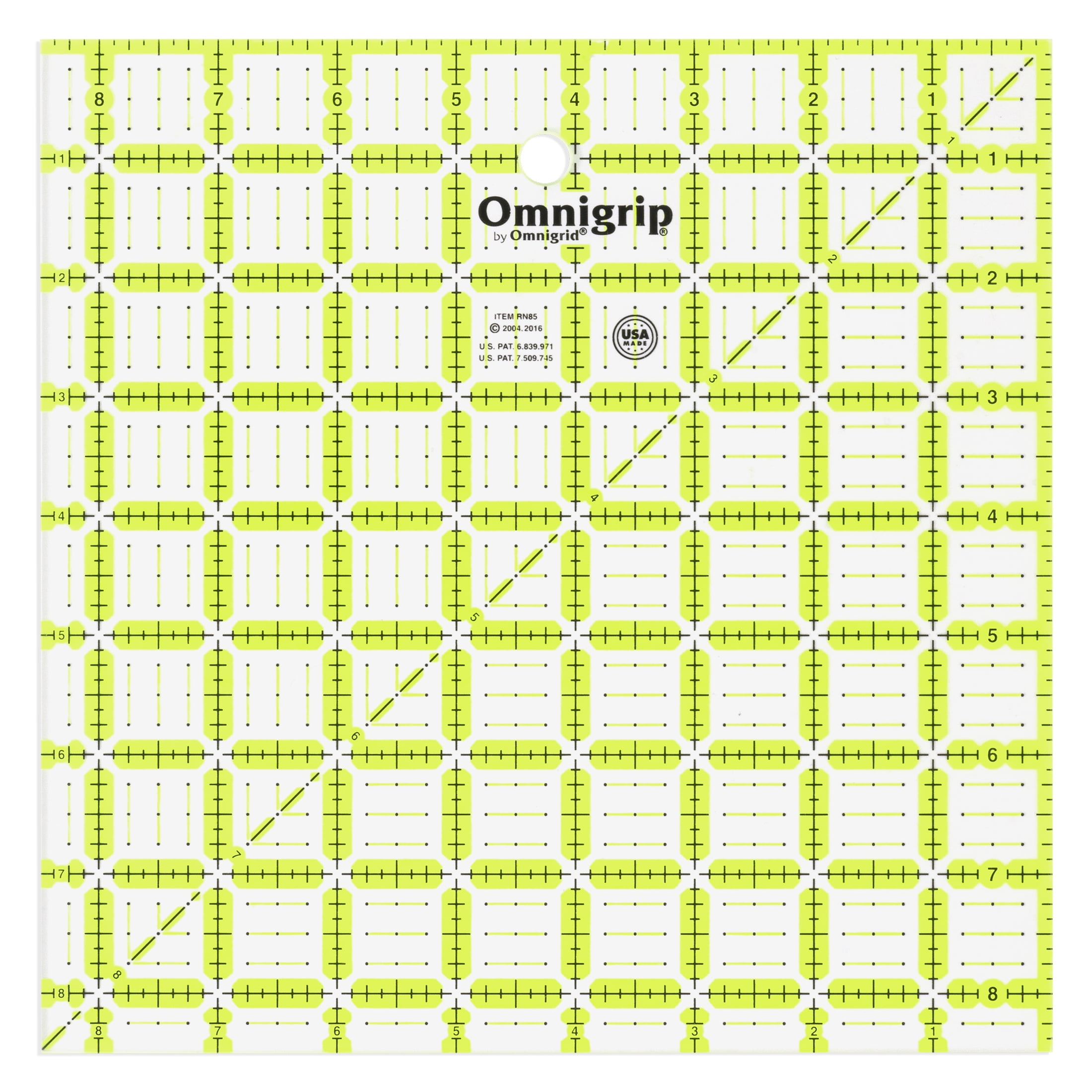 Omnigrid Right Triangle Ruler Quarter Square Up to 8 Inches