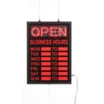 thumbnail image 1 of Neon Open Sign with Hours of Operation, Lighted Business Hours Window Display - Red illumination, Number Stickers Not Included (LEDOPCL02), 1 of 1