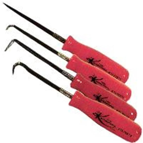 Neon Orange Mini Pick Set - Orange - 4 Piece Set - Versatile Tooling