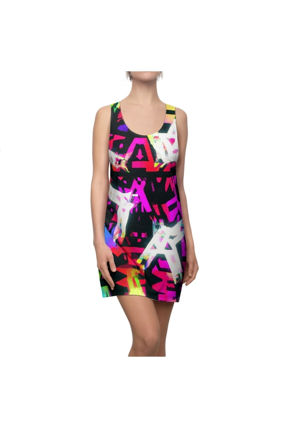 Neon Paintbrush - AI Art - Racerback Dress