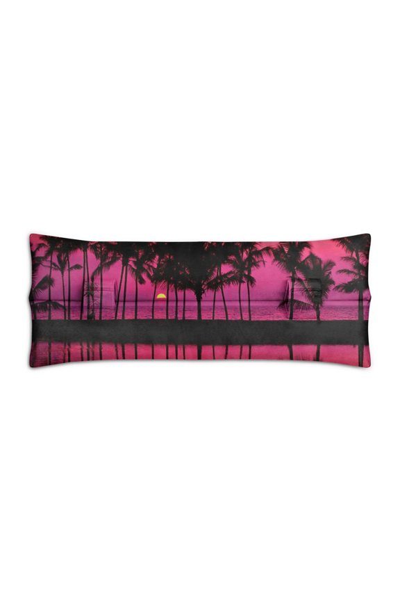 Neon Palm Tree Seatbelt Pillow - Pressure Relief Pad for Post Heart Surgery Comfort