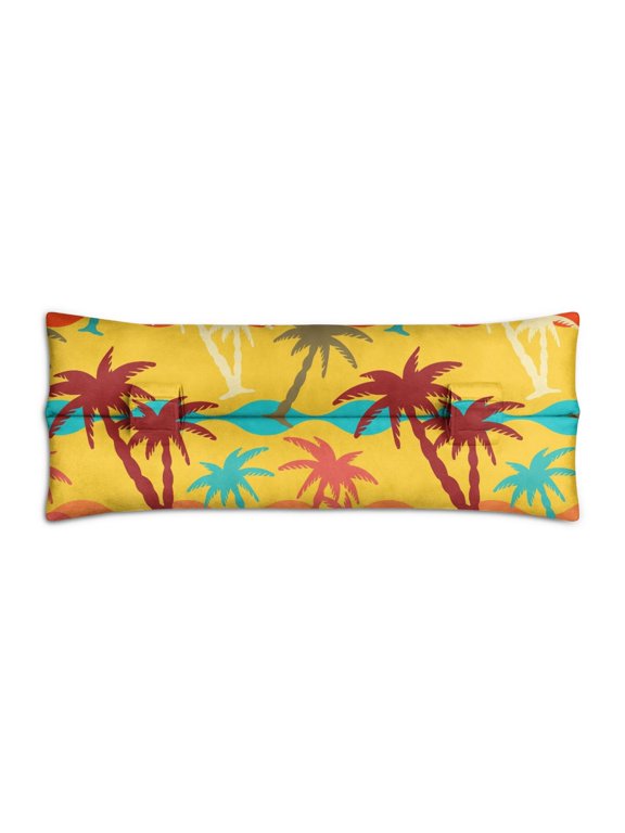 Neon Palm Tree Seatbelt Pillow - Pressure Relief Pad for Post Heart Surgery Comfort
