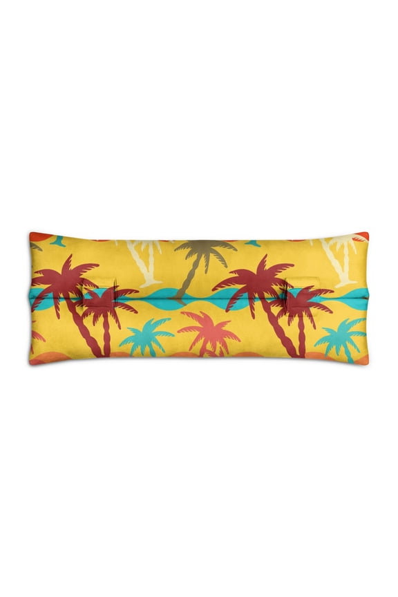 Neon Palm Tree Seatbelt Pillow - Pressure Relief Pad for Post Heart Surgery Comfort