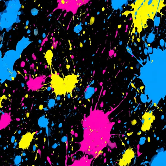 Neon Peel and Stick Wallpaper Colorful Paint Splatter Abstract Art Black Wall Mural 17.7in x 9.8ft Self Adhesive Removable Wall Paper Renter Friendly Wallpaper for Man Cave Nursery Bedroom Cabinets