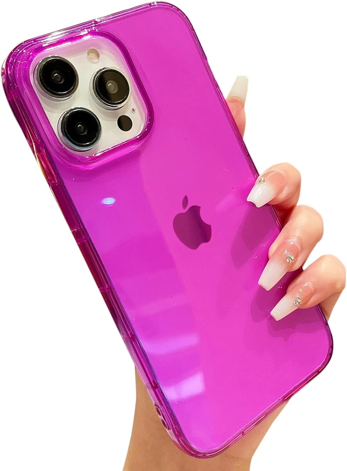 Clear Shockproof Phone Case With Neon Glitter For IPhone 12-15 Series - Slim Fit, Gel Silicone Protection 6 thumbnail image