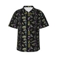 thumbnail image 1 of Neon Pineapple Flamingo Men'S 3d Print Casual Button Down Shirts, Novelty Hawaiian Short Sleeves S, 1 of 7