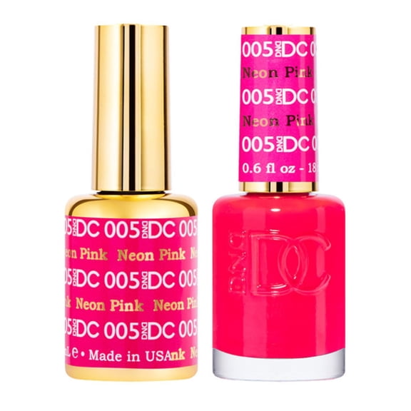 Neon Pink #005 & Matching Polish Set - DND Gel & Lacquer