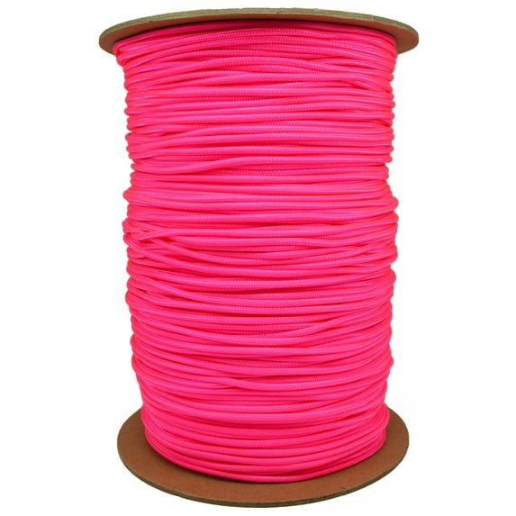 Neon Pink 275 Cord 5 Strand Paracord - 1000 Foot Spool