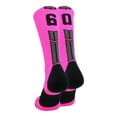 thumbnail image 1 of Neon Pink/Black Player Id Crew Number Socks (#60, Large), 1 of 2