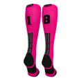 thumbnail image 1 of Neon Pink/Black Player Id Over the Calf Number Socks (#18, Large), 1 of 2