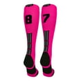thumbnail image 1 of Neon Pink/Black Player Id Over the Calf Number Socks (#87, Large), 1 of 2