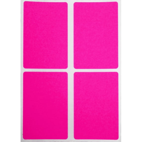 Coding Labels Pink Neon Pink Coding Labels 3x2 - Rectangular Sticker Label 7.5cm x 5cm ...