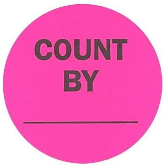 Neon Pink Color, Round Labels/Great to use for Inventory Control, Grocery, Sales, Clothing Stores, Stickers 2" - 500 Labels Per Roll, 1 Roll Per Package Count by