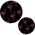 Neon Pink Flamingo Tropical Bird Fashion Trend Pattern Pot Holders