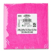 6.5" x 6.5" Disposable Neon Pink Paper Napkins, 24 Count, by Way To Celebrate